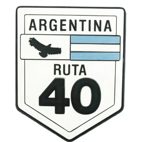 Imán Ruta 40 Argentina con Águila y Bandera | Souvenir Argentino
